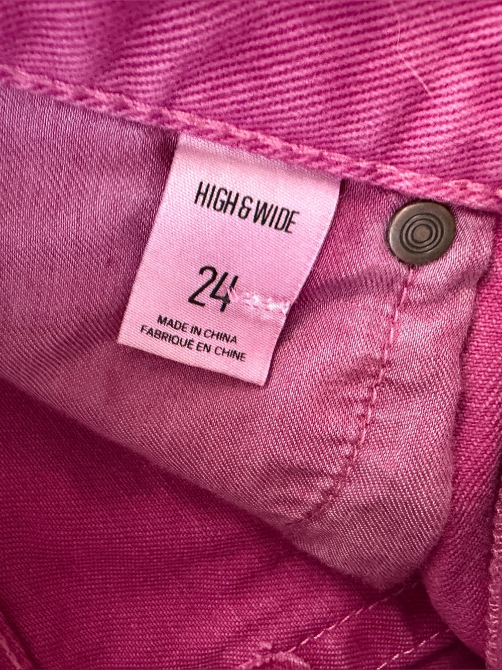 Urban Outfitters BDG Jeans Womens 24 Fuschia Purple High & Wide Ankle Crop - Picture 7 of 10